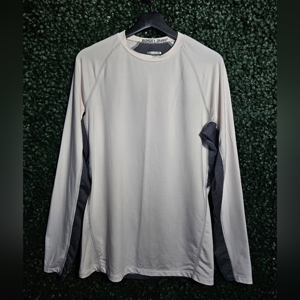 Layer 8 Men's Gray and White Long Sleeve Shirt